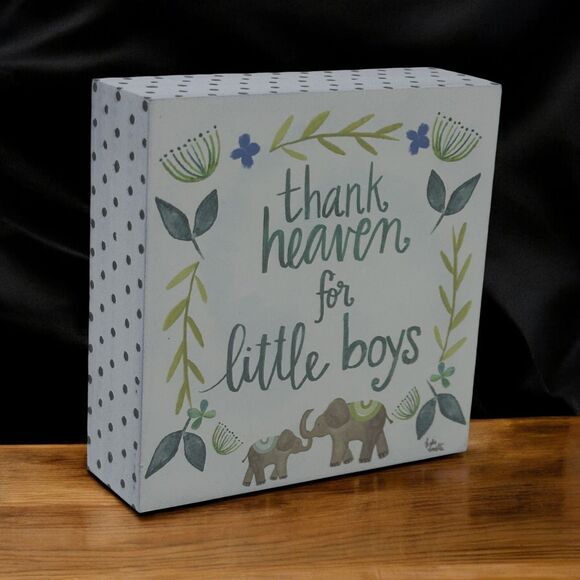 Thank Heaven for Little Boys, Box Sign - Picture 3 of 5
